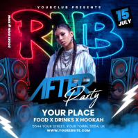 rnb party flyer Pos Instagram template
