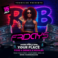 rnb party flyer Instagram na Post template