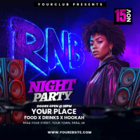 RnB party flyer Pos Instagram template