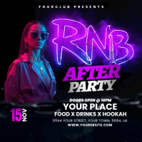 RnB party flyer Publicación de Instagram template