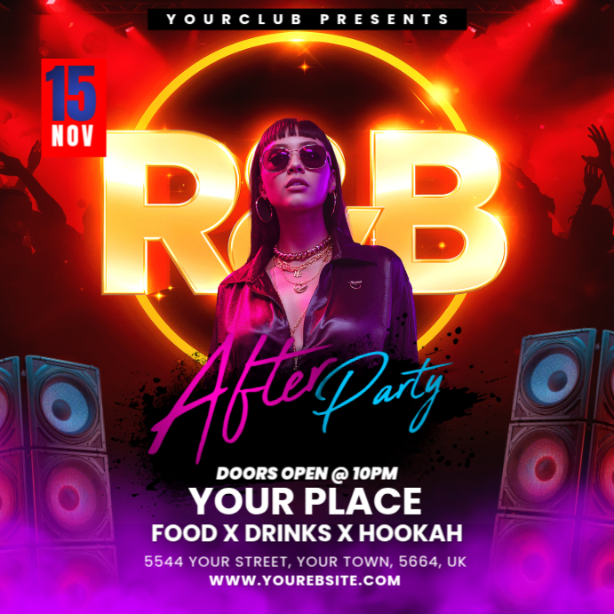 rnb party flyer Сообщение Instagram template