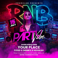 RnB party flyer Wpis na Instagrama template