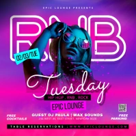 RnB tuesday party flyer Publicación de Instagram template