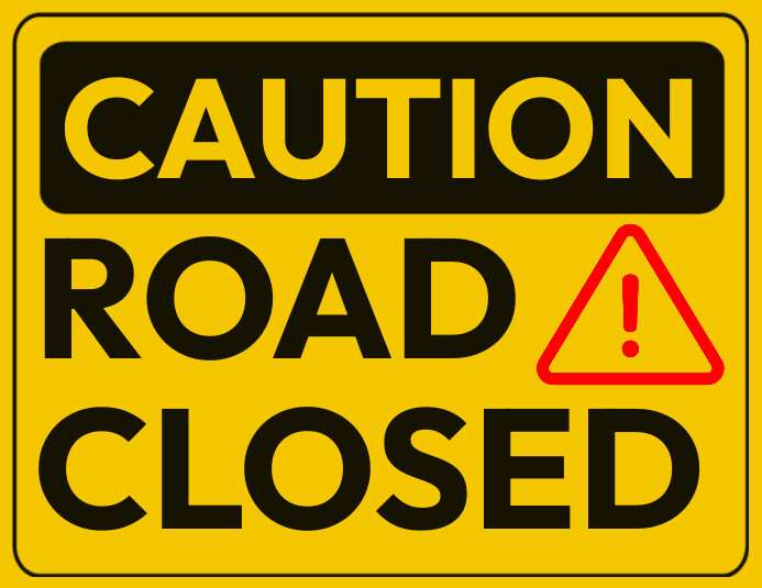 Road Closed Sign Template PosterMyWall road-closed-sign-template-postermywall