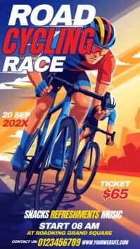 Road Cycling Ad Digital Display (9:16) template