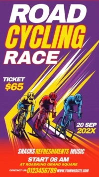 Road Cycling Ad Digital Display (9:16) template