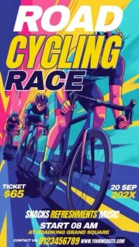 Road Cycling Ad Digital Display (9:16) template
