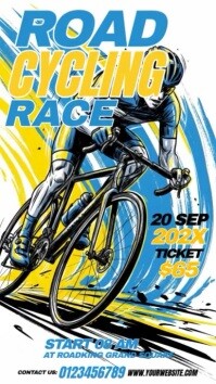 Road Cycling Event Ad  Digital Display (9:16) template