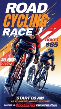 Road Cycling Event Ad Instagram Reel template