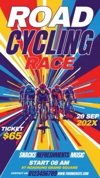 Road Cycling Event Instagram Story Instagram-verhaal template