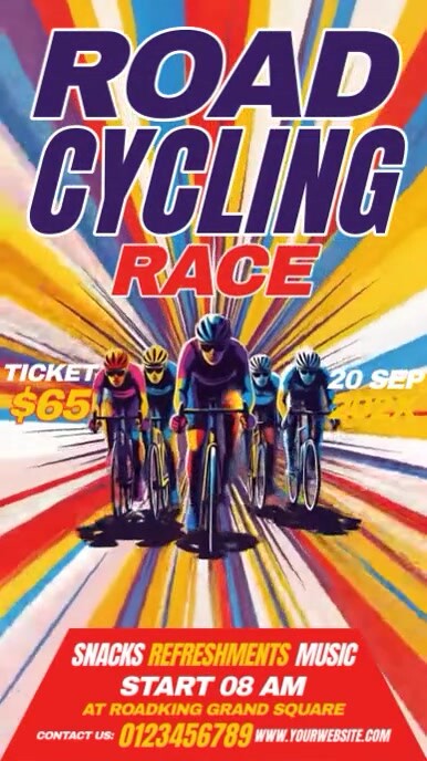 Road Cycling Race Ad Instagram Reel template