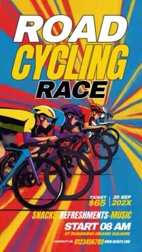 Road Cycling Race Instagram-Reel template