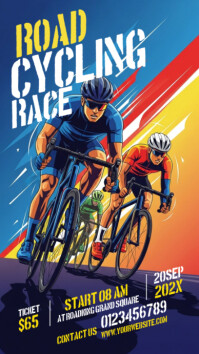 Road Cycling Race Instagram-verhaal template