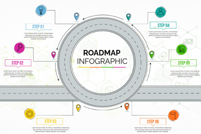 Multipe Routes Infographic Road Infographic Design
