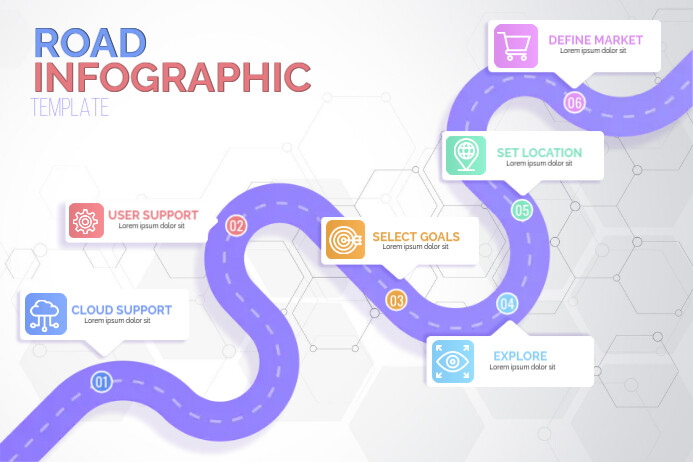 Interesting Road Map Example Road Map Infographic