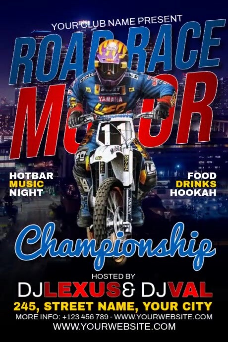 Advert About Motor Racing Road Race Motor Ads Template | PosterMyWall