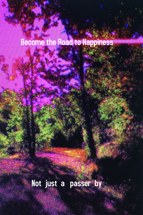 road to happiness Poster template