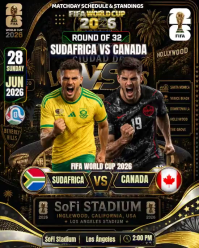 ROAD TO THE ROUND OF 16  FIFA World Cup Match Instagram Portrait template