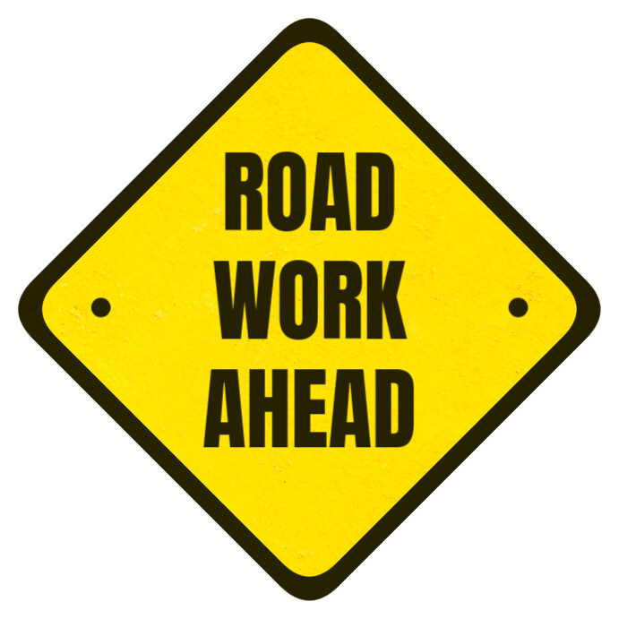 Road work ahead sign Template | PosterMyWall