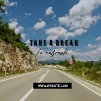 Roadside Motivational Rest Quote Animated Soc Instagram Post template