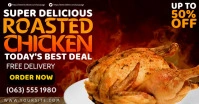 Roast Chicken Food Gedeelde afbeelding op Facebook template
