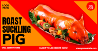 Roast Suckling Pig Ad Facebook Shared Image template