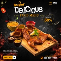 Roasted Chicken Ads Publicación de Instagram template