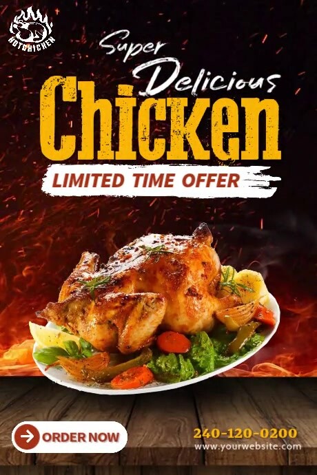 Roasted Chicken Template | PosterMyWall