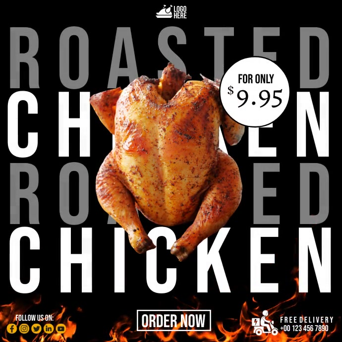 Roasted Chicken Menu Template | PosterMyWall