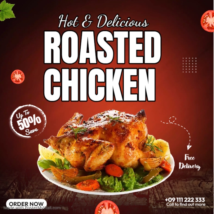 Roasted Chicken Menu Template | PosterMyWall