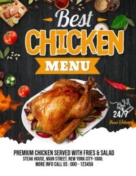Chicken restaurant menu Template | PosterMyWall