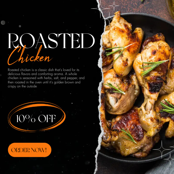 ROASTED CHICKEN MENU TEMPLATE | PosterMyWall