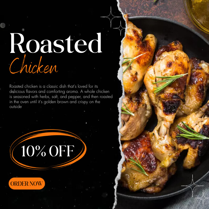 ROASTED CHICKEN MENU TEMPLATE | PosterMyWall