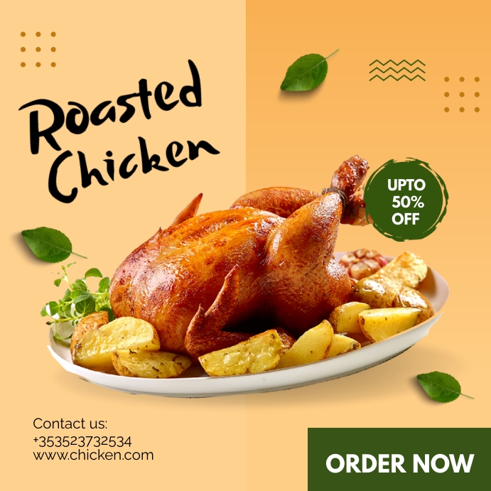 ROASTED CHICKEN MENU TEMPLATE | PosterMyWall