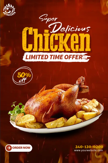 Chicken Rice Poster Template Roasted Chicken Poster Template | PosterMyWall
