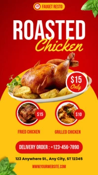 roasted chicken template Instagram Story