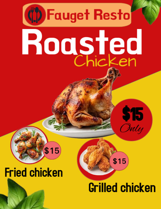 Roasted Flyer (US Letter) template