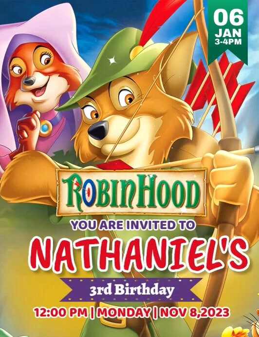 Robin Hood Template PosterMyWall