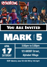 Roblox Birthday Invitation 17 Template | PosterMyWall