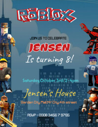 Roblox birthday invitation Template | PosterMyWall