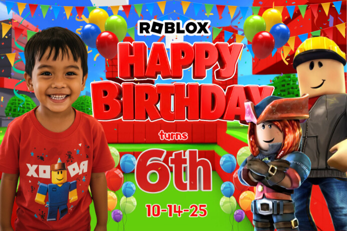 Roblox Birthday Template | PosterMyWall