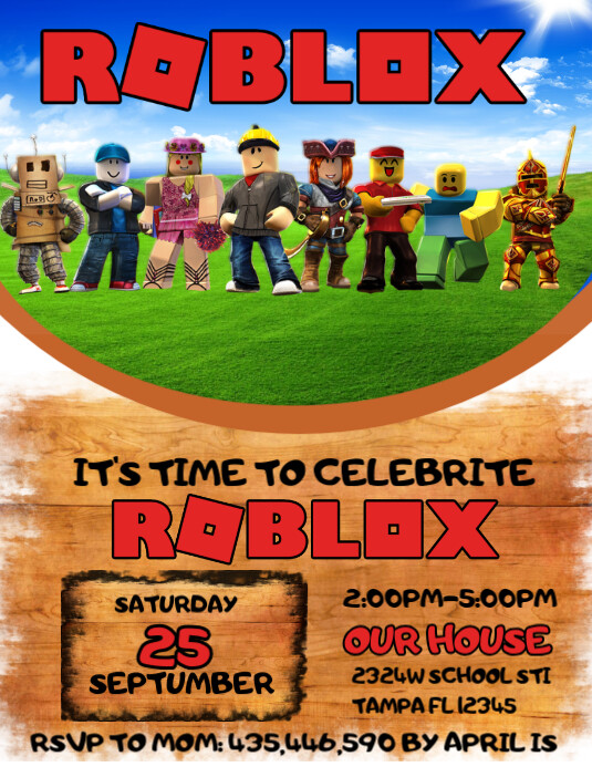 Roblox Game Birthday Invitation Template | PosterMyWall