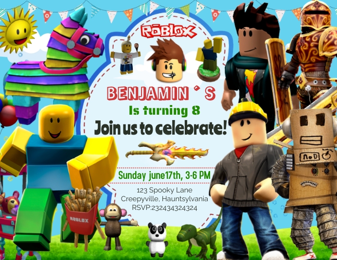 Roblox Invitation, Roblox Invite Template | PosterMyWall roblox-invitation-roblox-invite-template-postermywall