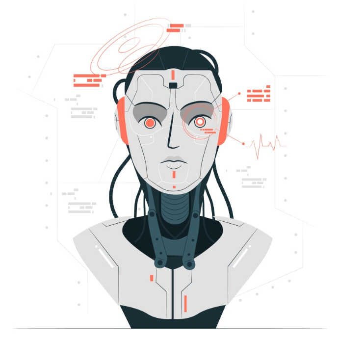 Robot face concept illustration Template | PosterMyWall