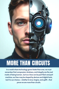 robot Human Poster template