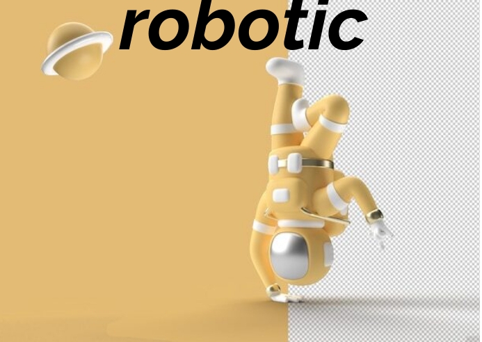 Robotic poster template Postcard