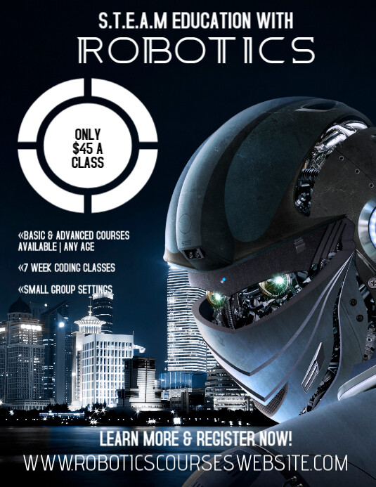 Robotics Classes Flyer Design Template | PosterMyWall