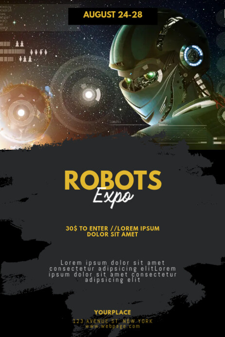 Robotics Program Flyers Robots Expo Fair Flyer Template | PosterMyWall