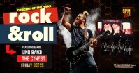 Rock & Roll Poster Video Facebook Shared Image template