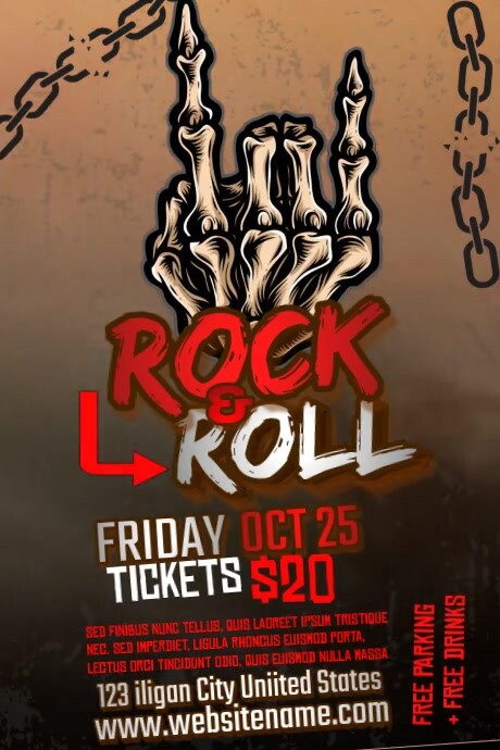 Rock & Roll Poster Video template